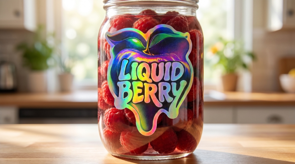 Liquid Berry Holographic Sticker - Studio