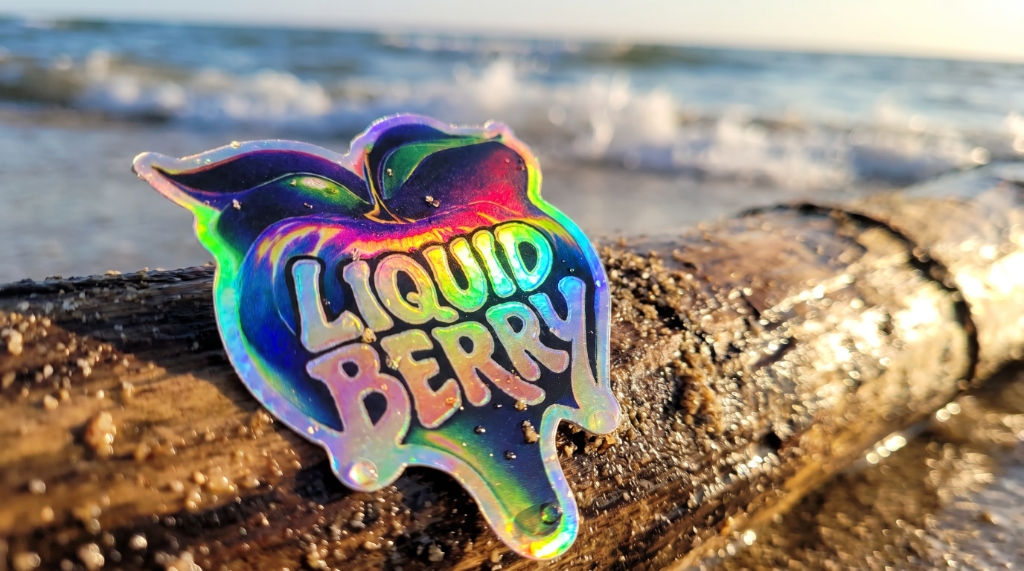 Liquid Berry Holographic Sticker - Smoothie