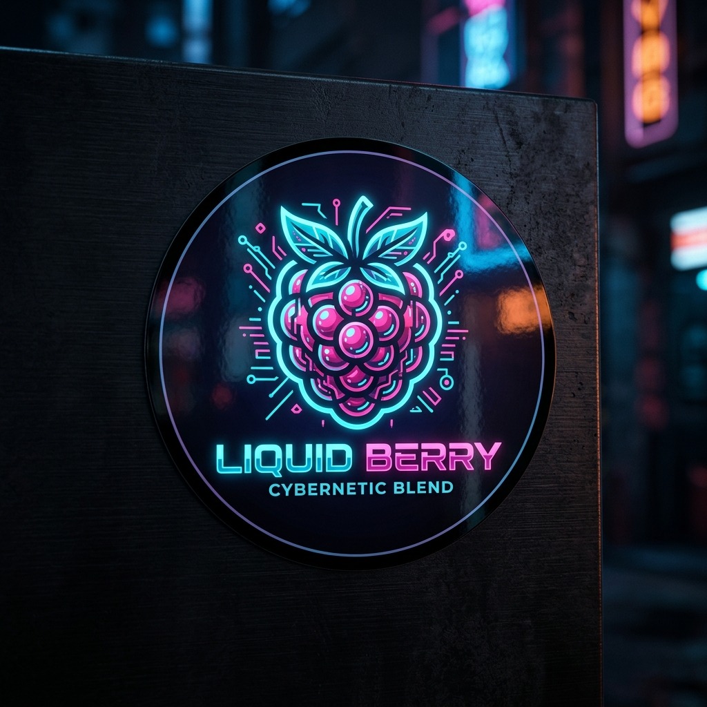 Liquid Berry Holographic Sticker - Spotlight V2